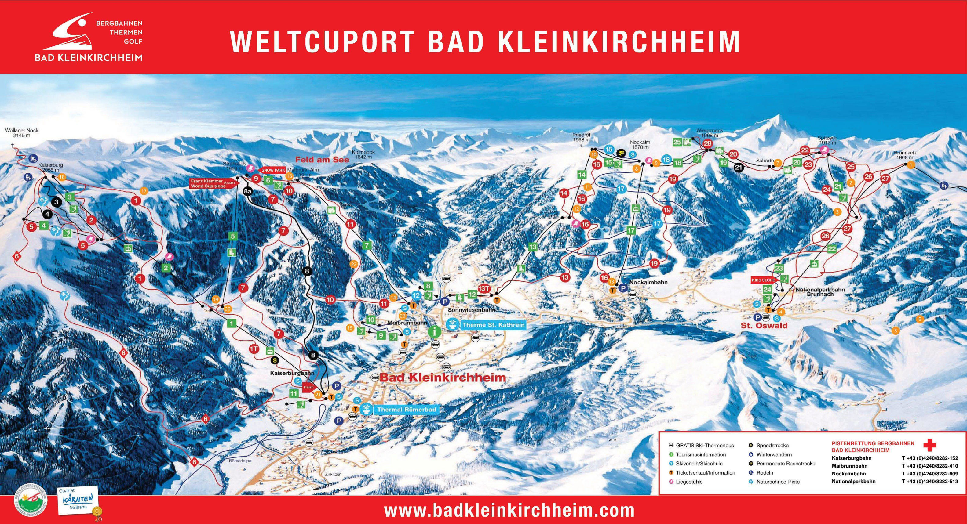 Bad Kleinkirchheim sítérképe